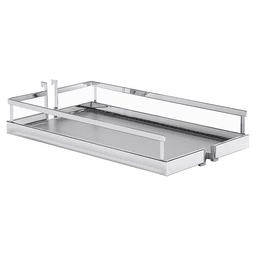 5" DISPENSA Base Cabinet Organizer Pull-Out with Soft-Close/Arena Plus Style Shelves/Rail, Chrome/Anthracite, 24" - 32" Height