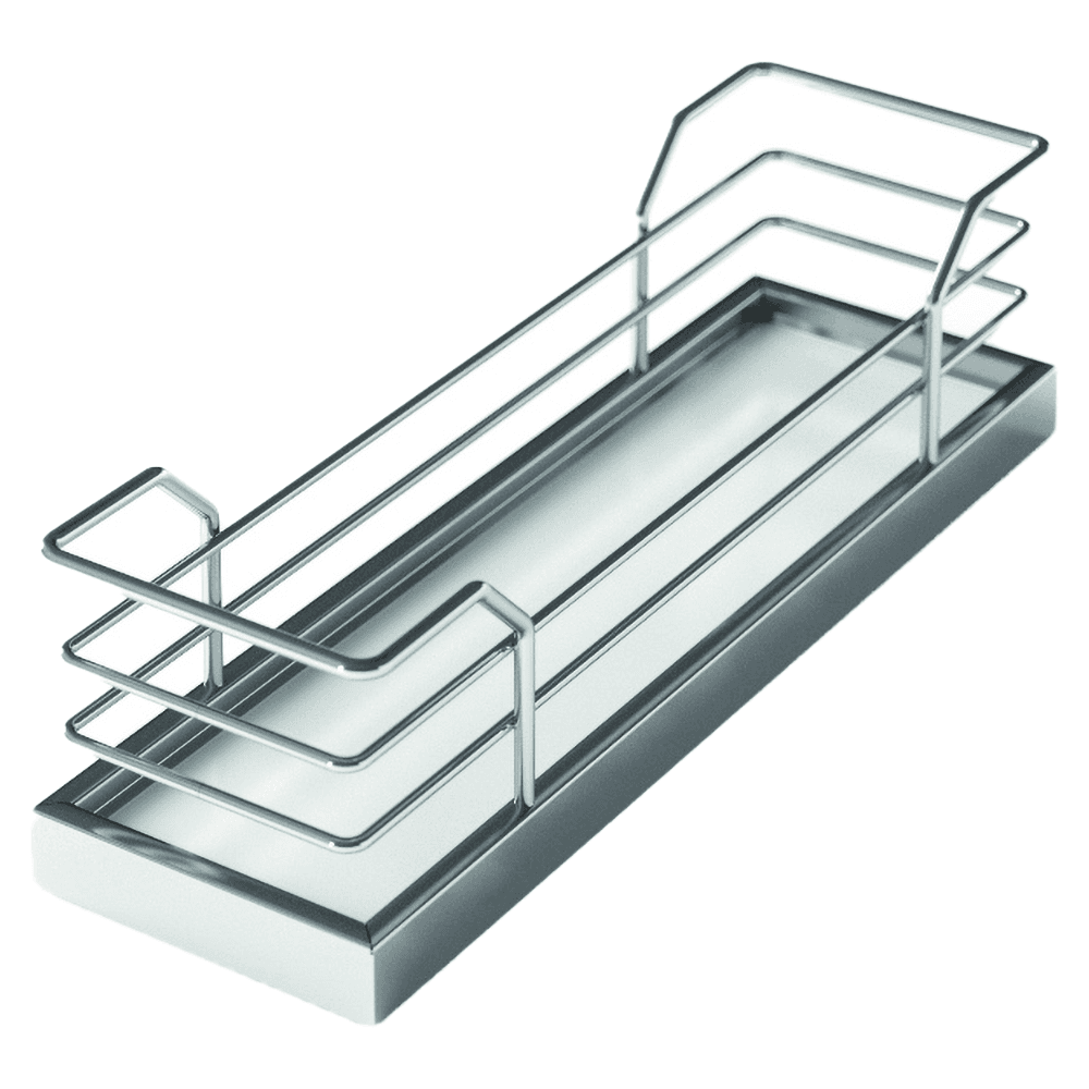 3" 2-Tier/5" 2-Tier Spice Rack Kit with Arena Plus Shelves/Pull-Out, Chrome/White