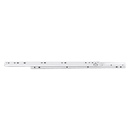 1284 Epoxy Coated Euro Drawer Slide with 75lb Capacity, 3/4 Extension, Stay-Close, Side-Mount, White, 18", Polybag