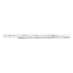 1284 Epoxy Coated Euro Drawer Slide with 75lb Capacity, 3/4 Extension, Stay-Close, Side-Mount, White, 18", Q/Pack