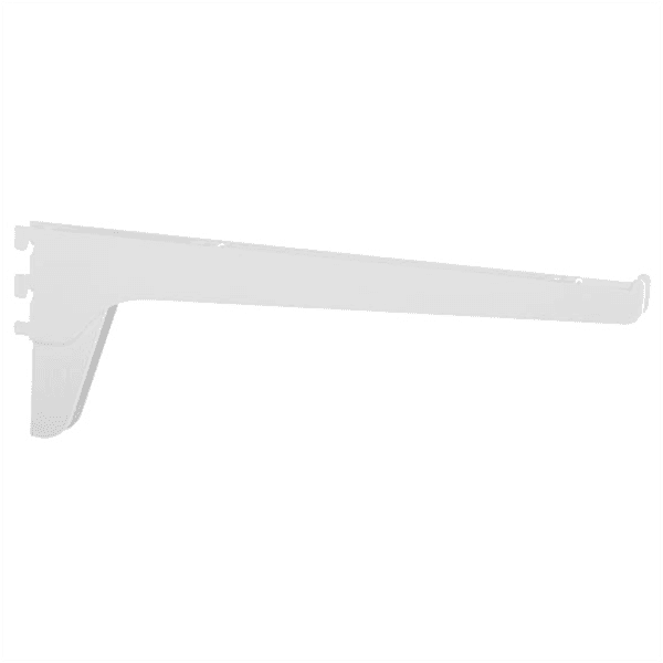 20" KV185 Heavy-Duty Double Slot Shelf Bracket, White Finish