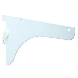 8" KV186 Super Heavy-Duty Lock Lever Shelf Bracket, White Finish