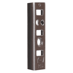 30" KV255 Heavy-Duty Steel Pilaster Standard, Brown Finish 100/Box