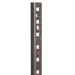 48" KV255 Heavy-Duty Steel Pilaster Standard, Brown Finish 100/Box