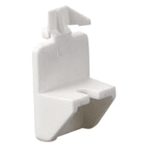 339 Series Locking Shelf Support Pin, White Finish