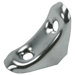 1" x 1" Steel Corner Brace, Zinc, Box of 100