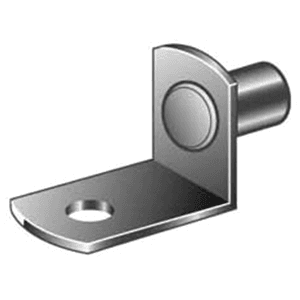 3/8" x 1/4" Plastic/Zinc/Steel Shelf Support, Anochrome Finish 1000/Bag