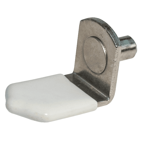 5/16" x 5mm Plastic/Zinc/Steel Shelf Support, White Finish 1000/Pack