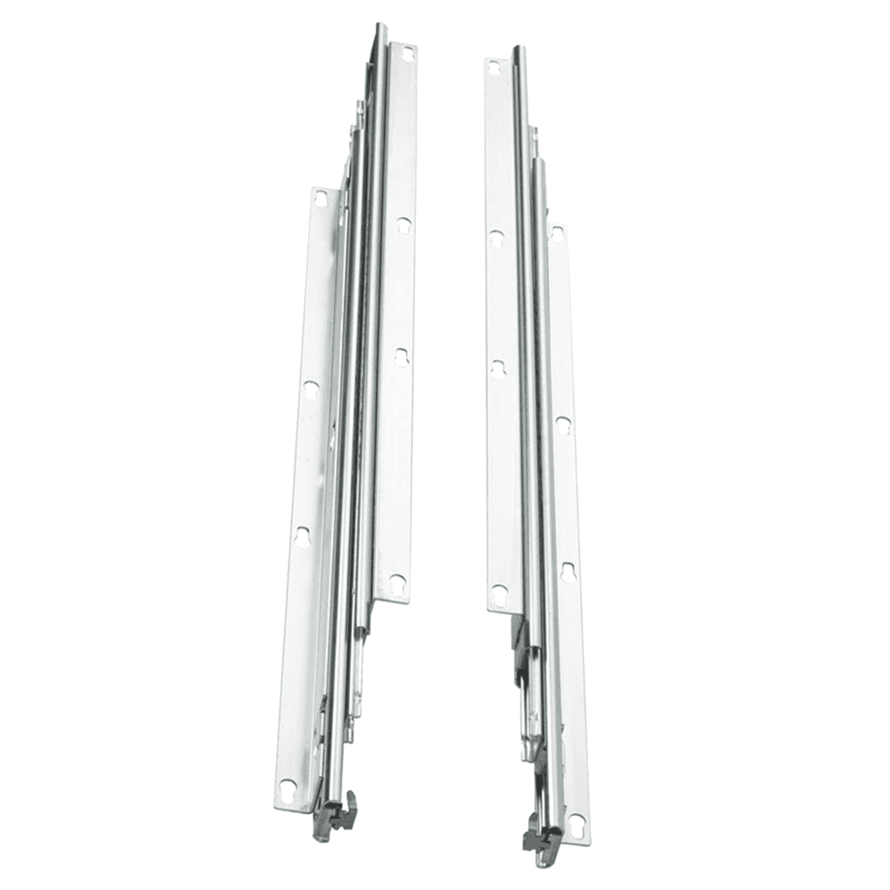8000 Pantry Drawer Slide with 130lb Capacity, Overtravel Extension, Bottom-Mount, Anochrome, 22