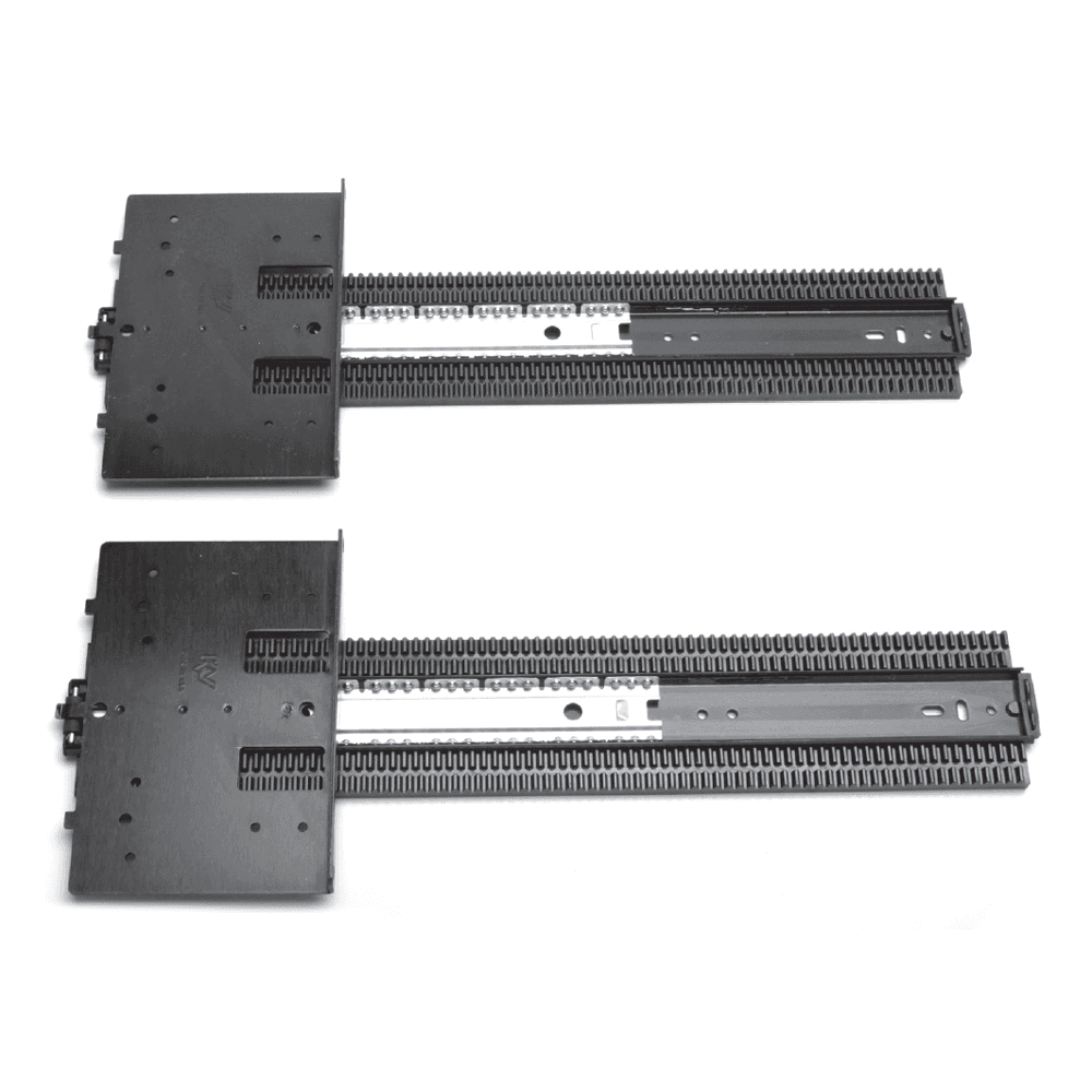 8091 4x4 Pocket Door Slide No Baseplate, 75lb Capacity, Ebony Black, 26