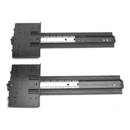 8091 4x4 Pocket Door Slide No Baseplate, 75lb Capacity, Ebony Black, 26