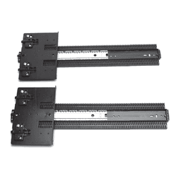 8092 4x4 Pocket Door Slide with Baseplate, 75lb Capacity, Ebony Black, 22