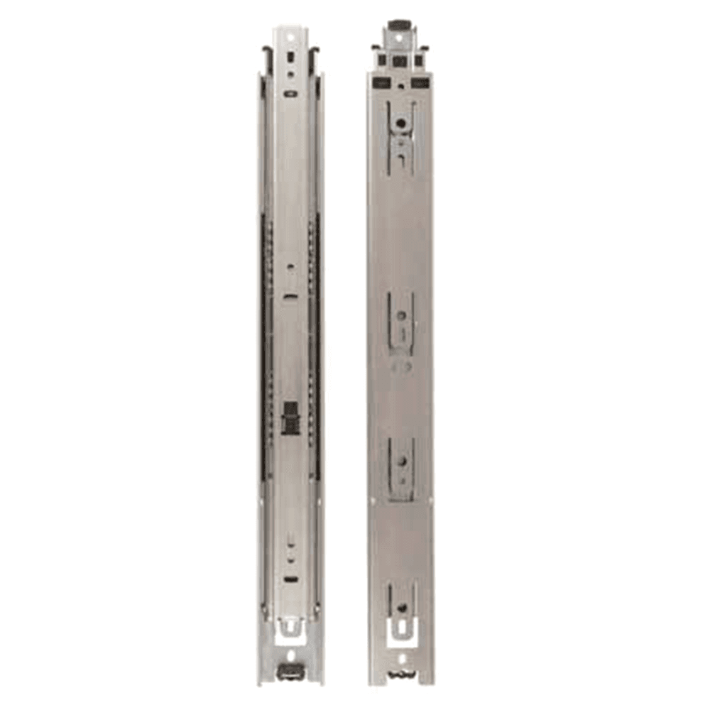 8417 Drawer Slide with 100lb Capacity, Full Extension, Side-Mount, Self-Closing, Anochrome, 12", Bulk Box