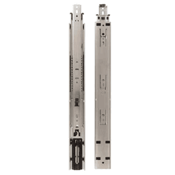 8419 Drawer Slide with 100lb Capacity, Overtravel Extension, Side-Mount, Self-Closing, Anochrome, 16