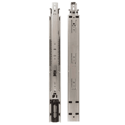 8419 Drawer Slide with 100lb Capacity, 1" Overtravel Extension, Side-Mount, Self-Closing, Anochrome, 22