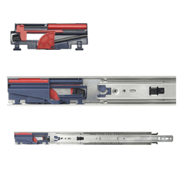 8450FM Drawer Slide with 100lb Capacity, Full Extension, Side-Mount, Soft-Closing, Anochrome, 20", Bulk Box