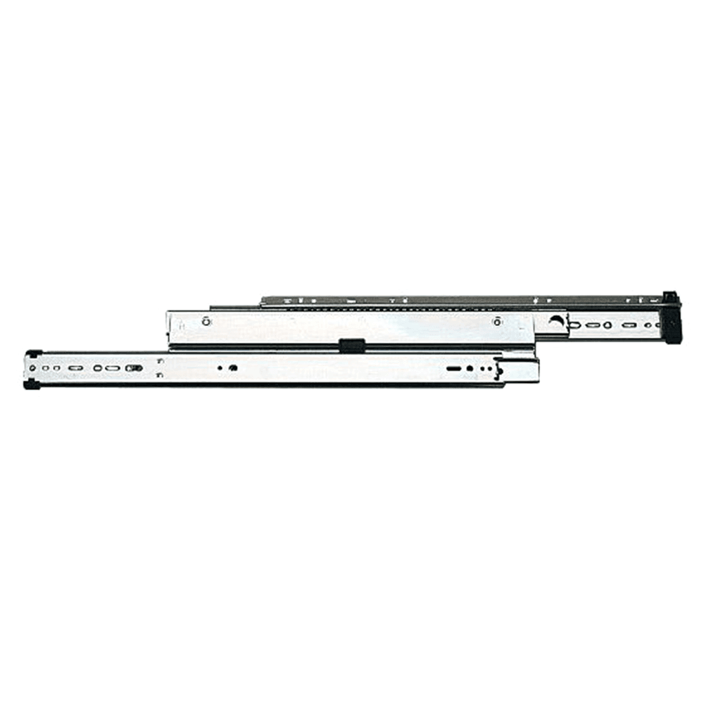 8505 File Drawer Slide with 150lb Capacity, 1-1/2" Overtravel Extension, Side-Mount, Anochrome, 24", Bulk Box