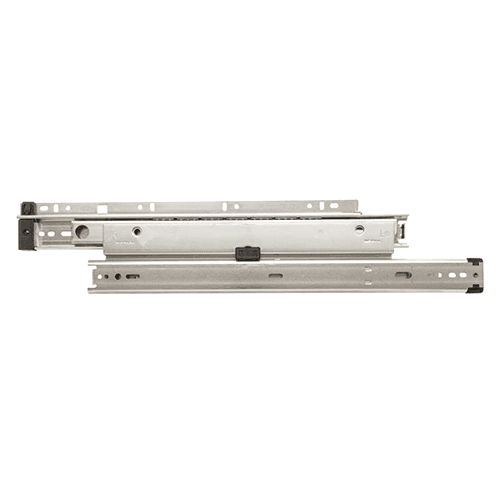 8505 Heavy-Duty Right-Hand Drawer Slide with 150lb Capacity, 1" Overtravel Extension, Side-Mount, Anochrome, 18