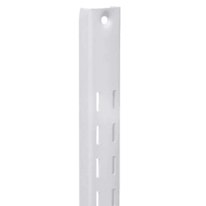 96" KV85 Heavy-Duty Double Slot Shelf Standard, White Finish