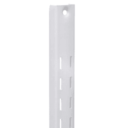 96" KV85 Heavy-Duty Double Slot Shelf Standard, White Finish