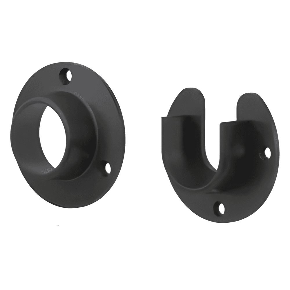 1-5/16" Pole Sockets, Satin Black, 1 Open, 1 Closed