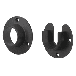 1-5/16" Pole Sockets, Satin Black, 1 Open, 1 Closed