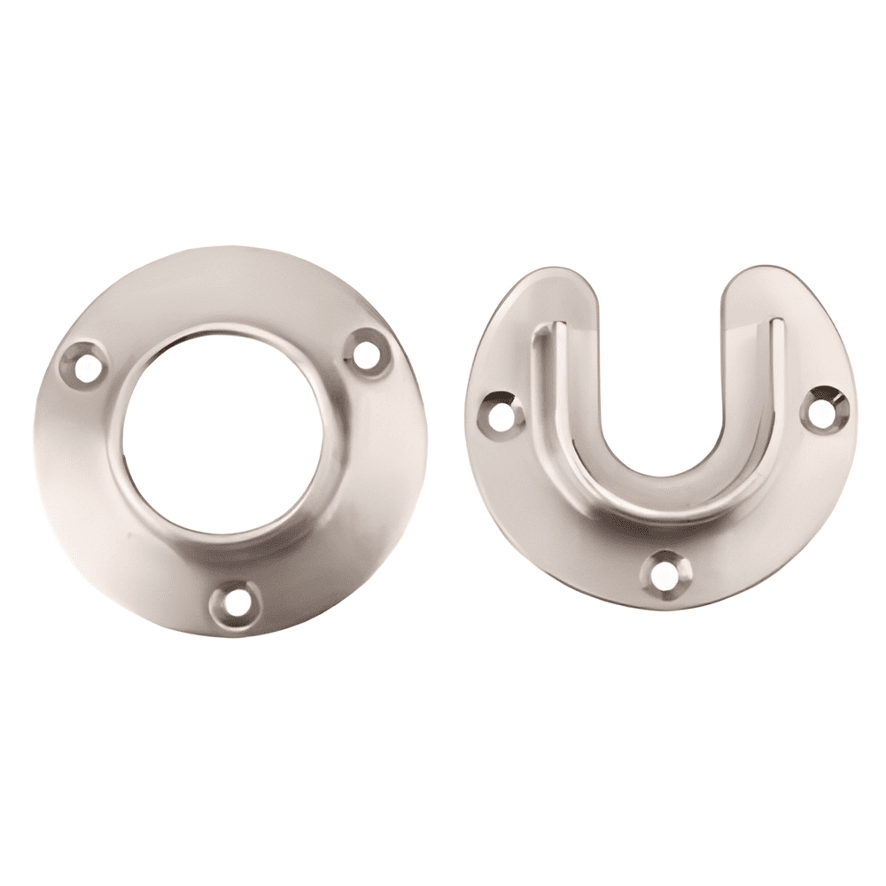 1-5/16" Pole Sockets, Brushed Nickel, 1 Open, 1 Closed