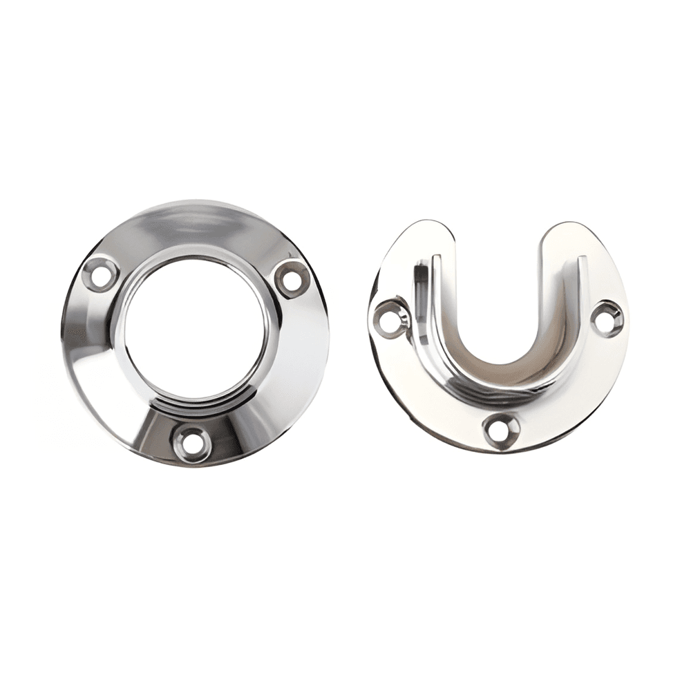1-5/16" Pole Sockets, Chrome, 1 Open, 1 Closed