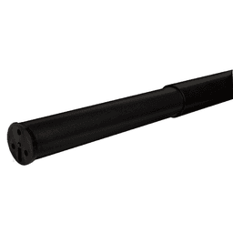 1-1/4" Diameter 72"-120" Long Adjustable Closet Rod, Satin Black