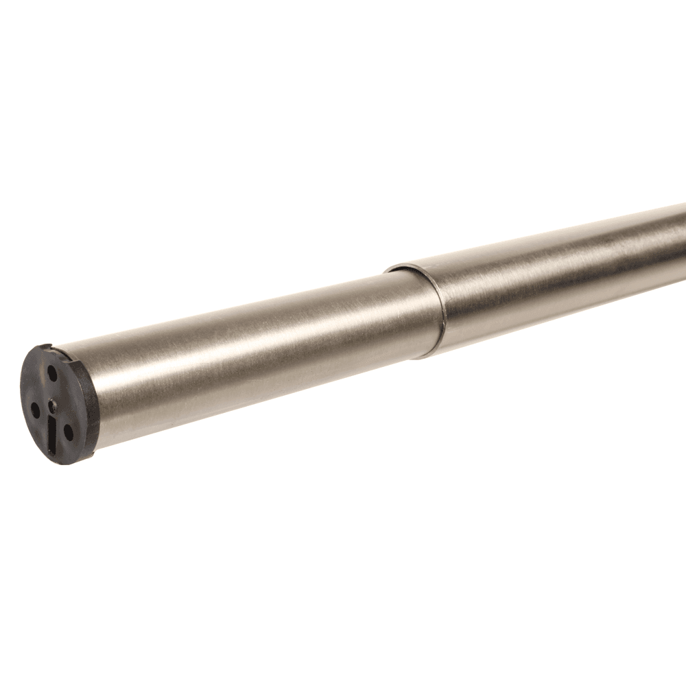1-1/4" Diameter 72"-120" Long Adjustable Closet Rod, Brushed Nickel