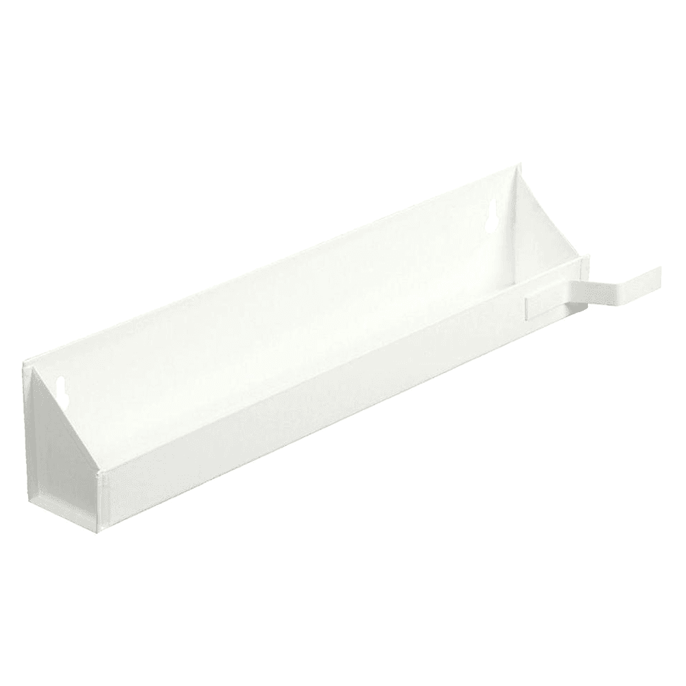 14-5/8" White Sink Front Tray with Tab Stops