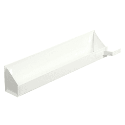 14-5/8" White Sink Front Tray with Tab Stops