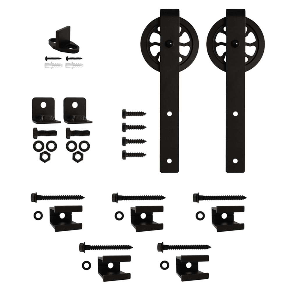 Flat Rail 5" Hook Carrier Kit, Black Finish