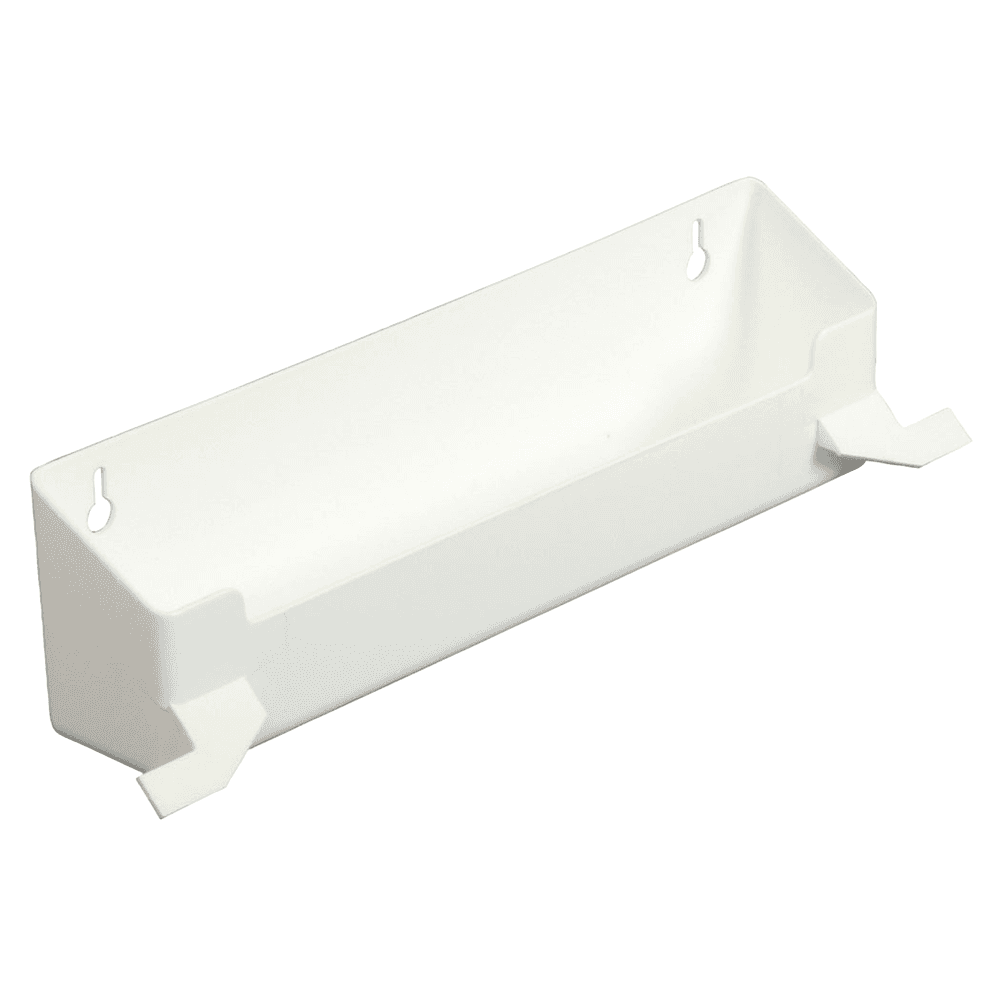 15-3/8" White Sink Front Tray with Self-Closing Stops