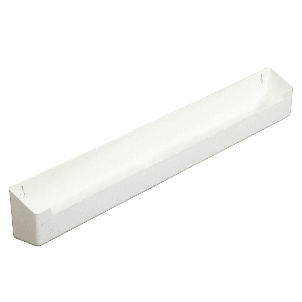 30-1/4" White Standard Sink Tip-Out Tray Without Tab Stop