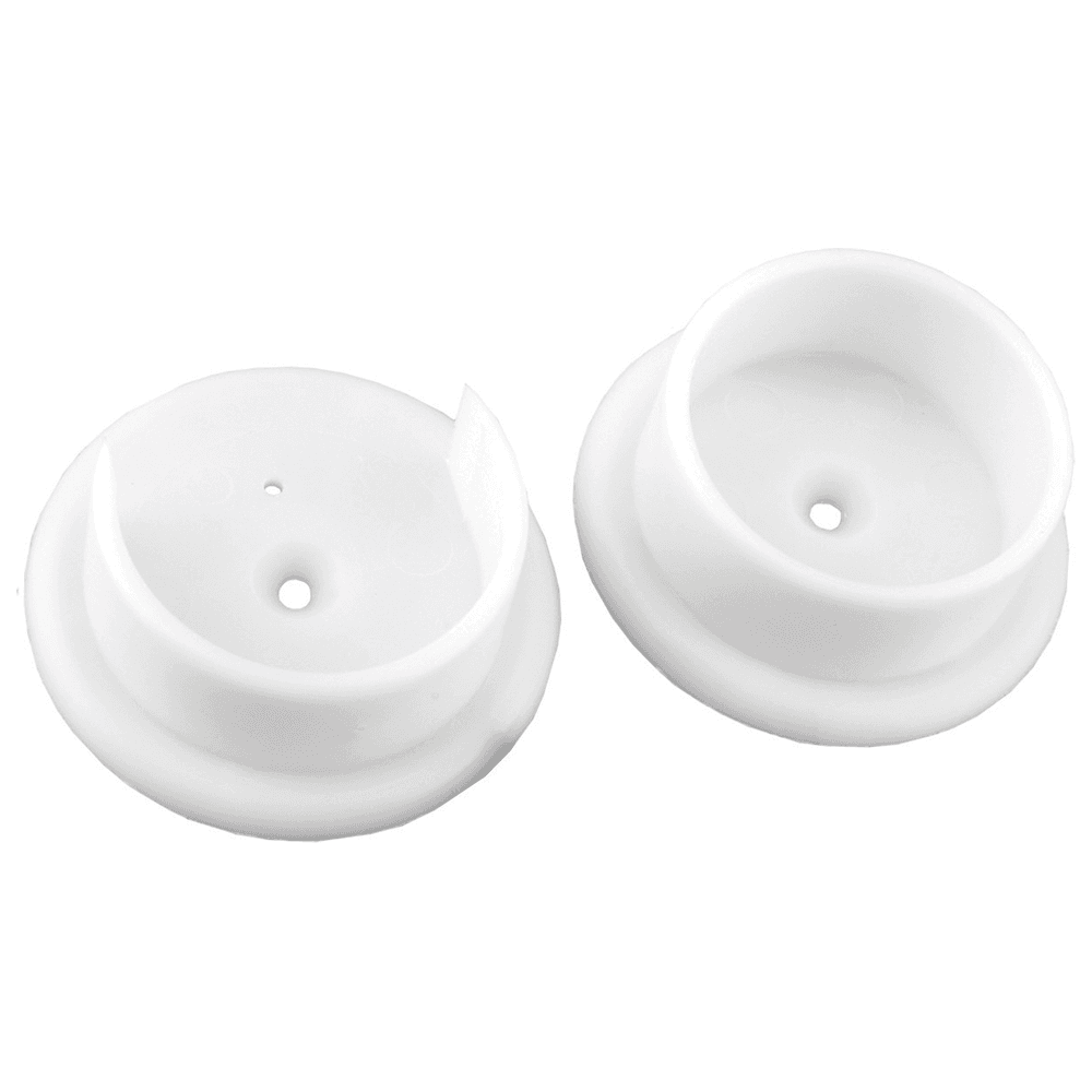1-3/8" Diameter Plastic Pole Socket, White Finish