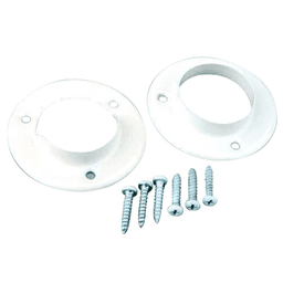 1-3/8" Diameter Steel Pole Socket, White Finish