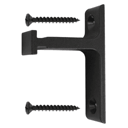 Barn Door Round Track Long bracket, Wall Mount, Black Finish