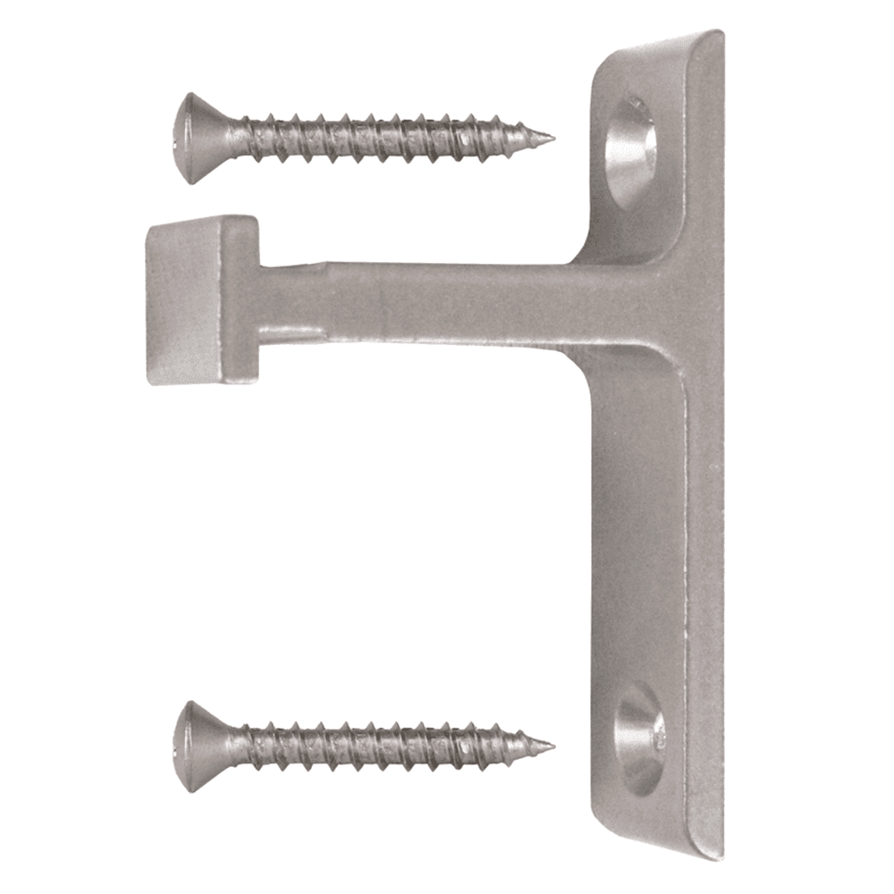 Barn Door Round Track Long bracket, Wall Mount, Satin Nickel Finish