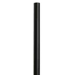 8' Barn Door Round Track, Black Finish