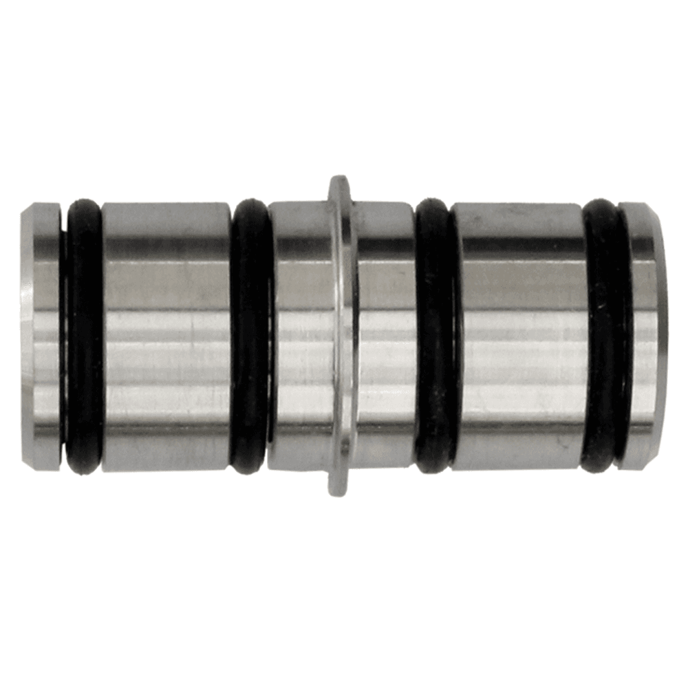 Barn Door Round Rail Connector, Satin Nickel Finish
