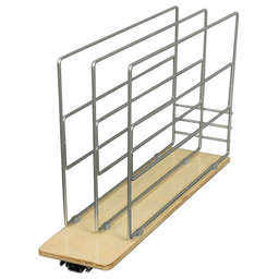 5-15/16" Roll Out Tray Divider, 3 Dividers, Frosted Nickel