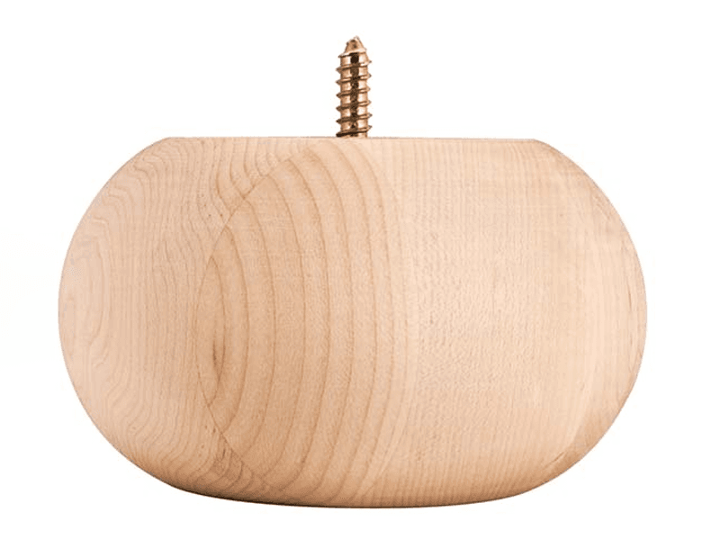 5" Wide x 3" High Bunn Foot, Alder