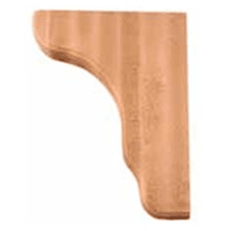 10-7/8" x 1-3/4" x 8-3/8" Classic Corbel, Rubberwood