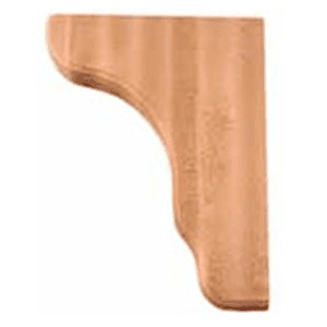 10-7/8" x 1-3/4" x 8-3/8" Classic Corbel, Alder