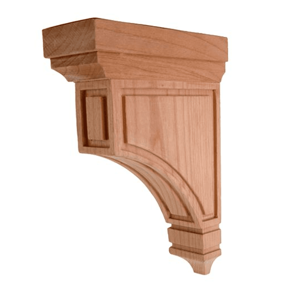 12" x 3" x 9" Medium Mission Corbel, Alder