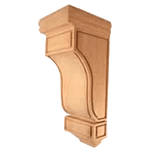 14" x 5" x 7" Medium Mission Corbel, Alder