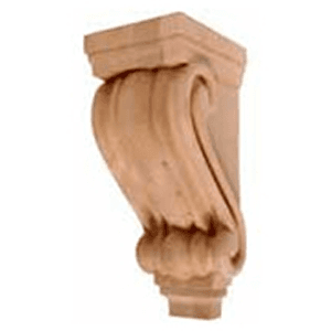14" x 5" x 7" Medium Traditional Corbel, Cherry