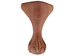 4" x 4" x 8" Ball Claw Leg, Rubberwood