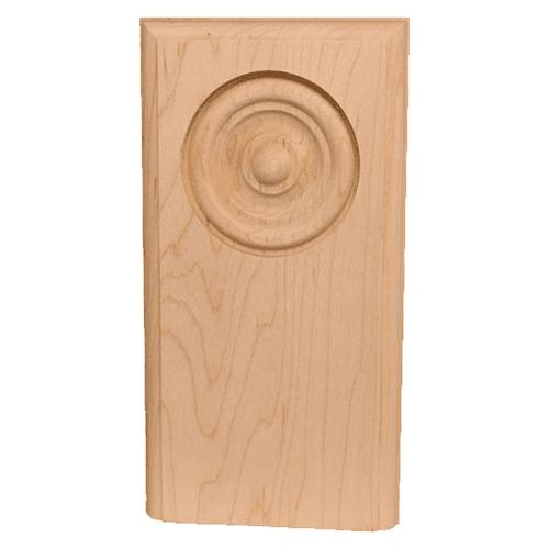 7" x 3-3/4" x 1" Plinth Block, Rubberwood